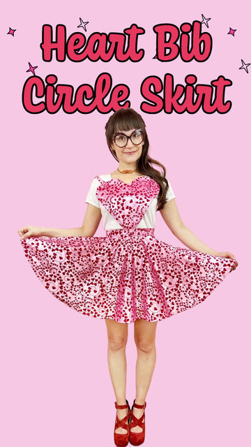 Heart Bib Circle Skirt PDF sewing pattern